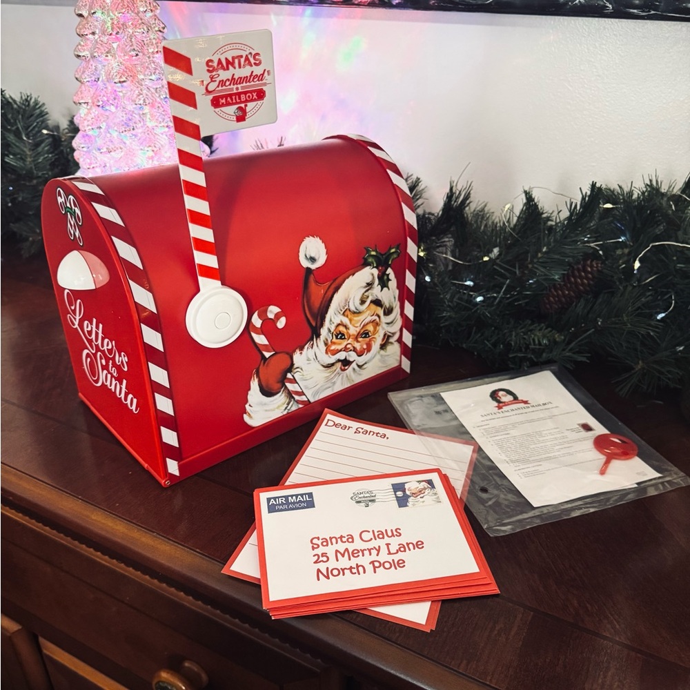 Mr. Christmas Santa Enchanted Mailbox W Stationary & Envelopes